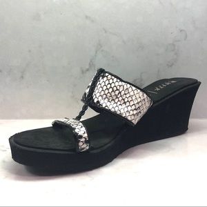 WHBM Platform Wedge Sandals